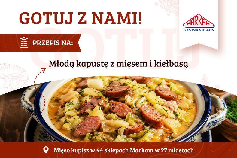 Przepis na młodą kapustę z mięsem i kiełbasą